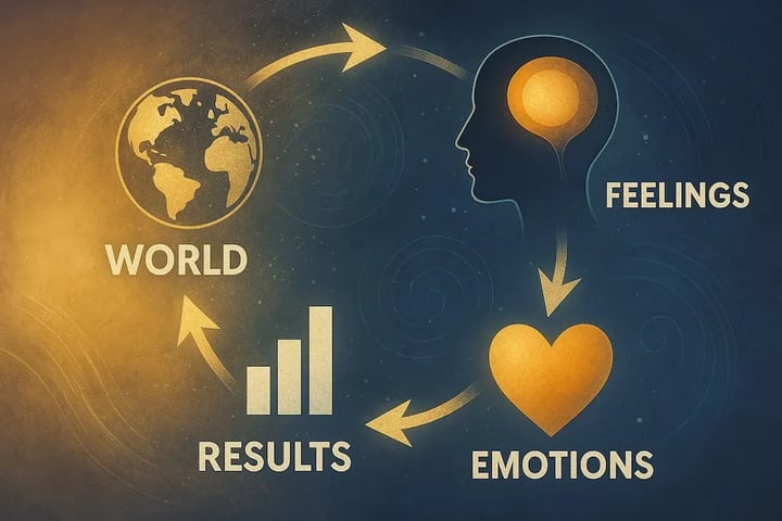 Ciclo da Realidade: Como Emoções Influenciam os Resultados que Vivemos